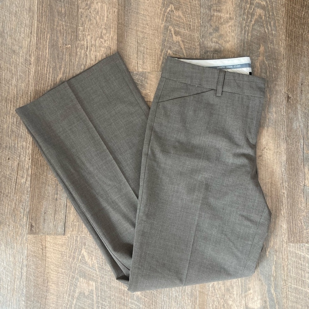 Express Olive Brown Dress Trousers